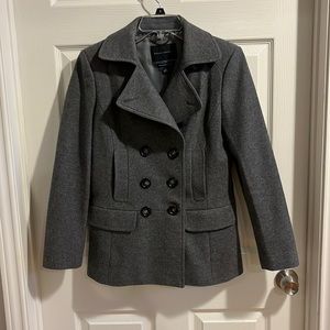 Banana Republic short gray pea coat- SMALL